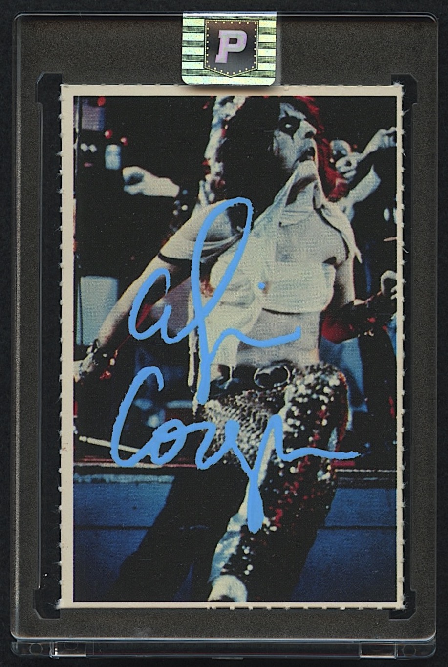 Alice Cooper Signed 1973 Warner Bros. Billion Dollar Babies Trading Card (PA Encapsulated) at PristineAuction.com Alice Cooper Signed 1973 Warner Bros. Billion Dollar Babies Trading Card (PA Encapsulated) at PristineAuction.com