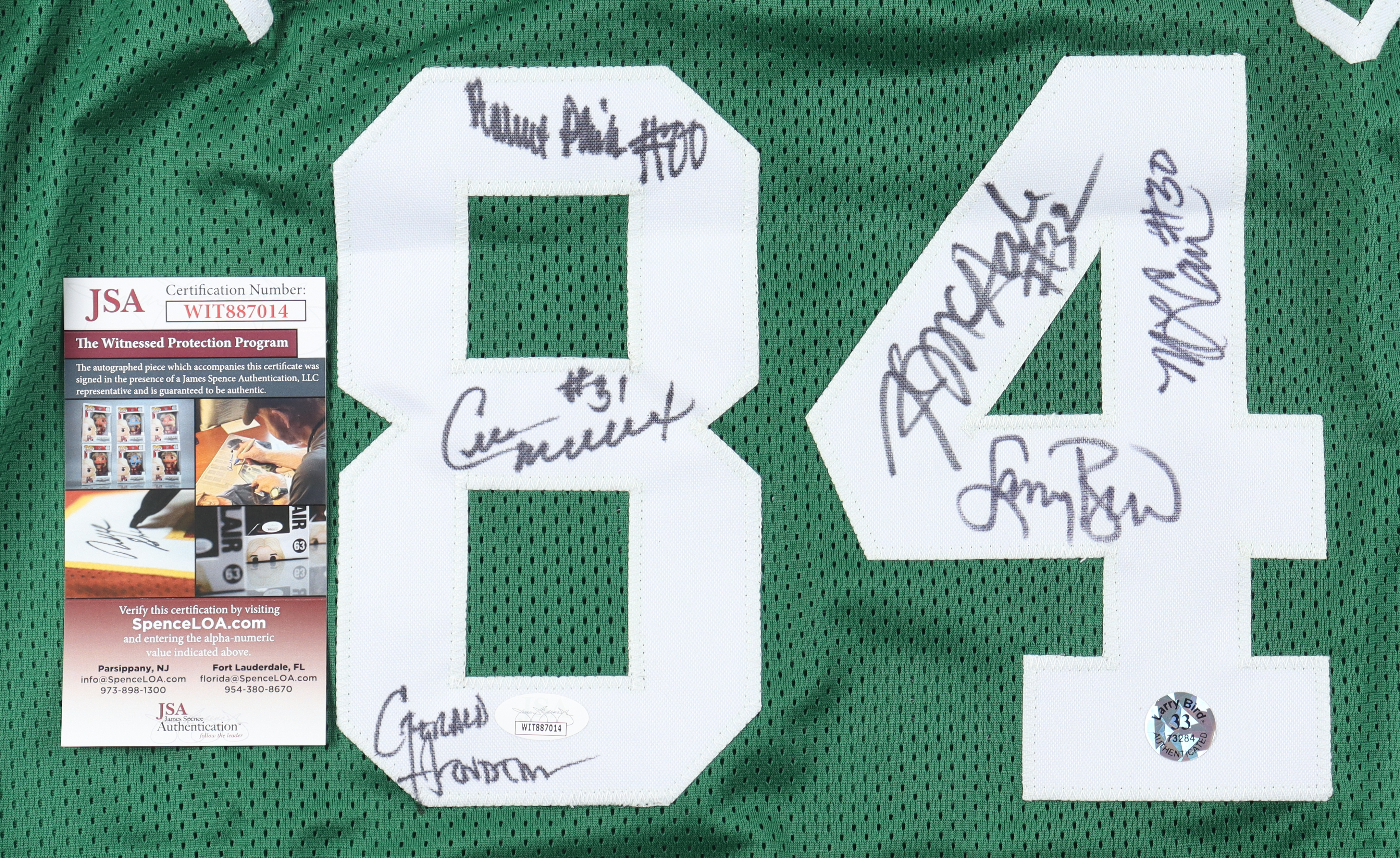 Maillot Des Boston Celtics Signé Larry Bird, Kevin McHale, Robert Parish - Certifié JSA, Mitchell & Ness