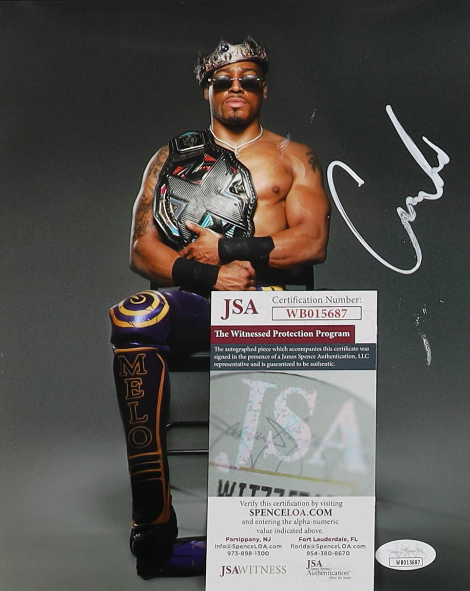 Carmelo Hayes Signed WWE 8x10 Photo (JSA) at PristineAuction.com Carmelo Hayes Signed WWE 8x10 Photo (JSA) at PristineAuction.com