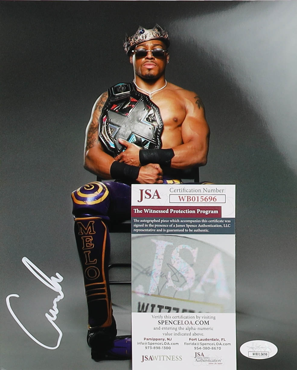 Carmelo Hayes Signed WWE 8x10 Photo (JSA) at PristineAuction.com Carmelo Hayes Signed WWE 8x10 Photo (JSA) at PristineAuction.com