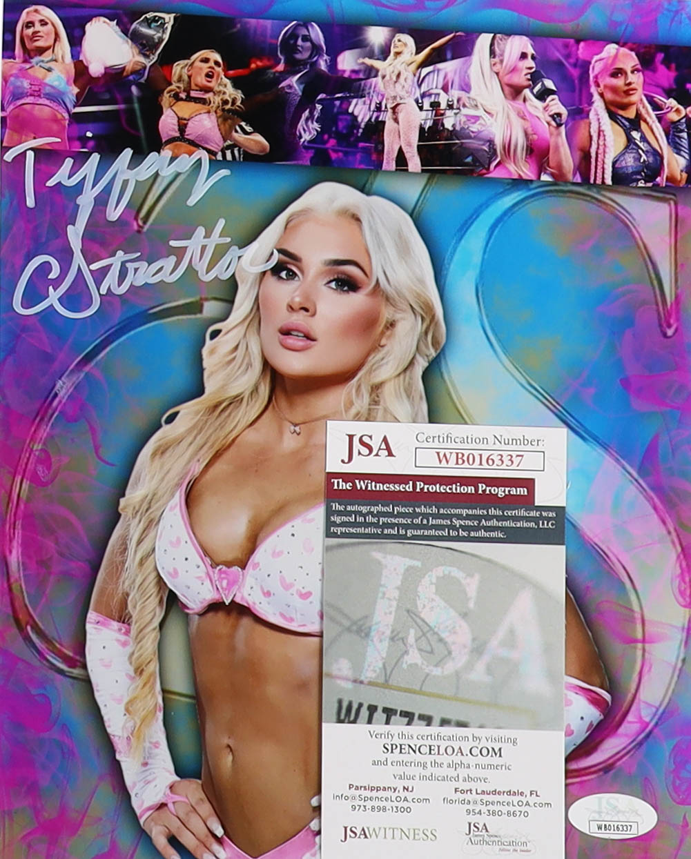 Tiffany Stratton Signed WWE 8x10 Metallic Photo (JSA) at PristineAuction.com Tiffany Stratton Signed WWE 8x10 Metallic Photo (JSA) at PristineAuction.com