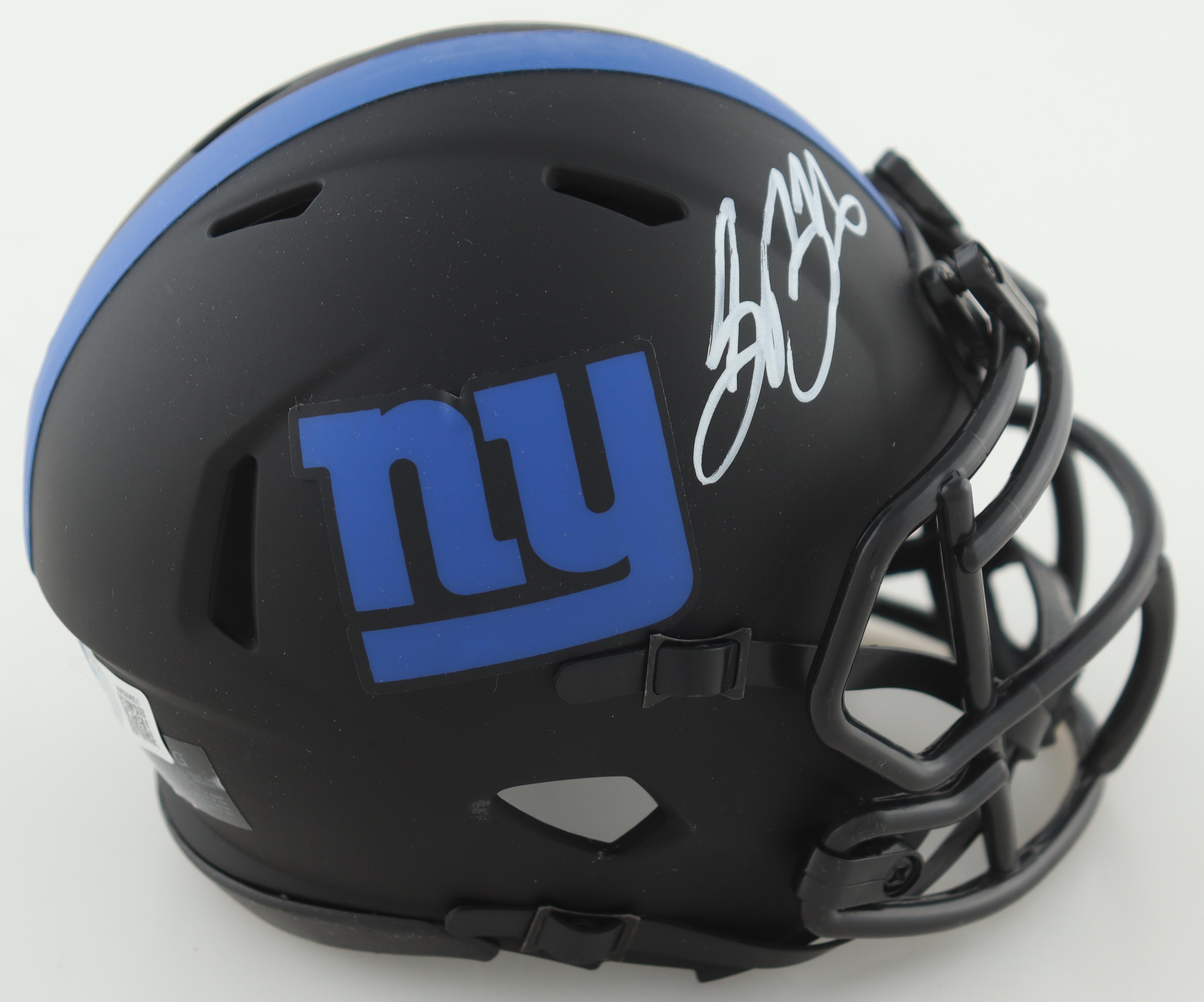 Saquon Barkley Signed Giants Eclipse Alternate Speed Mini Helmet (Beckett) at PristineAuction.com Saquon Barkley Signed Giants Eclipse Alternate Speed Mini Helmet (Beckett) at PristineAuction.com