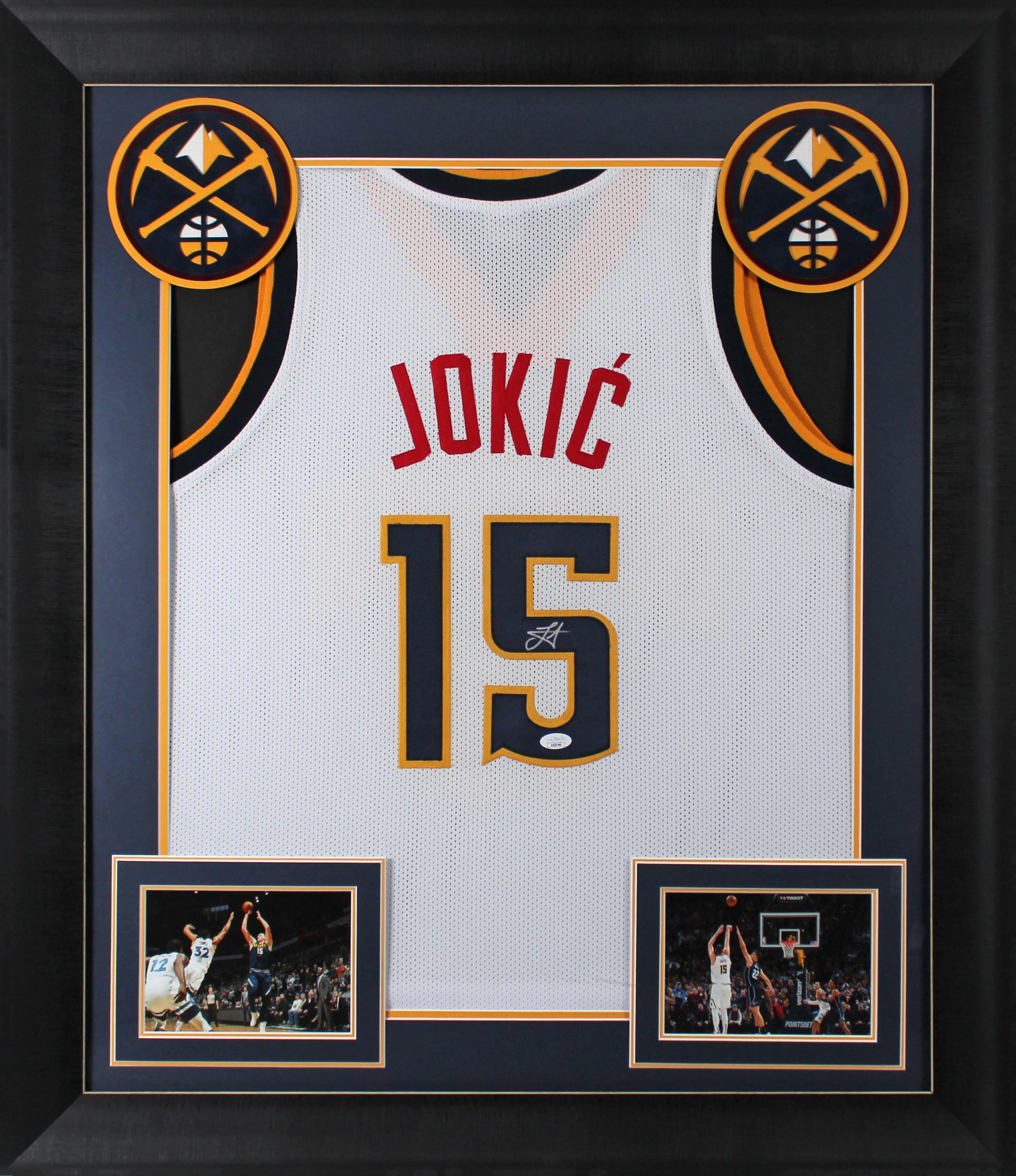 Nikola Jokic Signed Custom Framed Jersey Display (JSA) at PristineAuction.com Nikola Jokic Signed Custom Framed Jersey Display (JSA) at PristineAuction.com