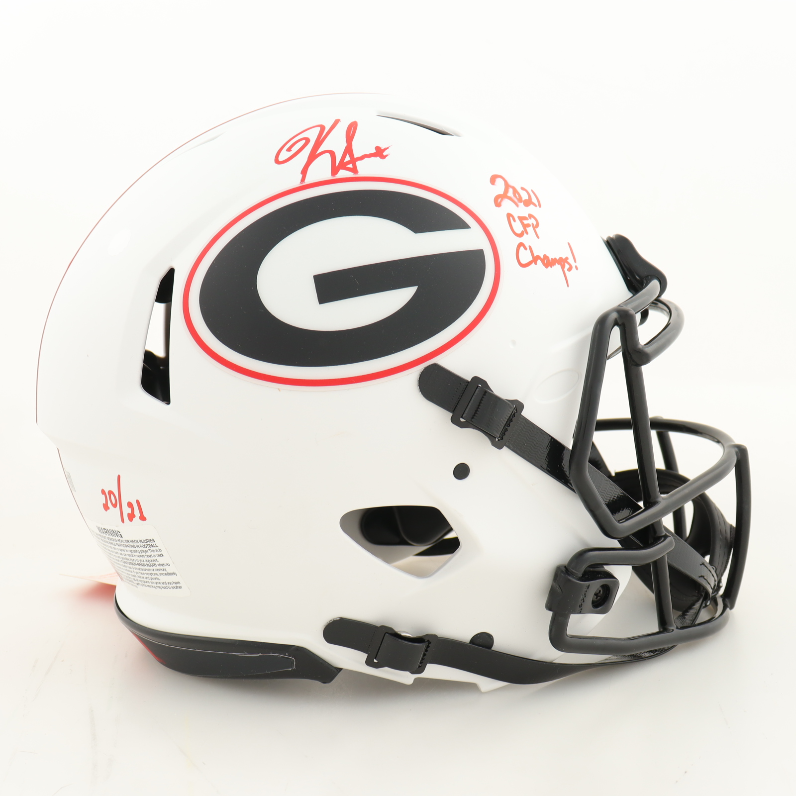 Kirby Smart Signed LE Georgia Bulldogs Full-Size Authentic On-Field ...