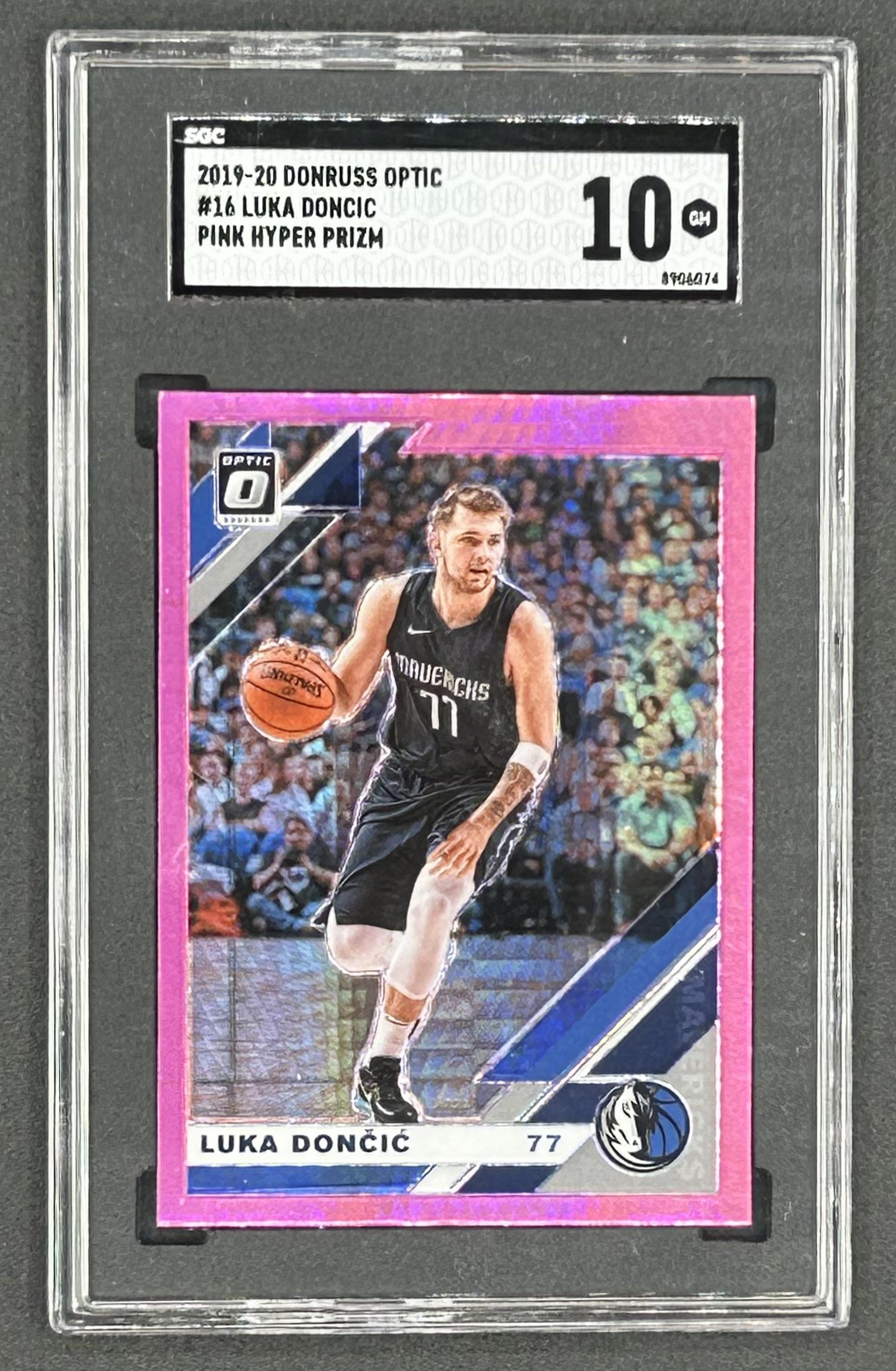 Luka Doncic 2019-20 Donruss Optic Hyper Pink #16 (SGC 10) at PristineAuction.com Luka Doncic 2019-20 Donruss Optic Hyper Pink #16 (SGC 10) at PristineAuction.com