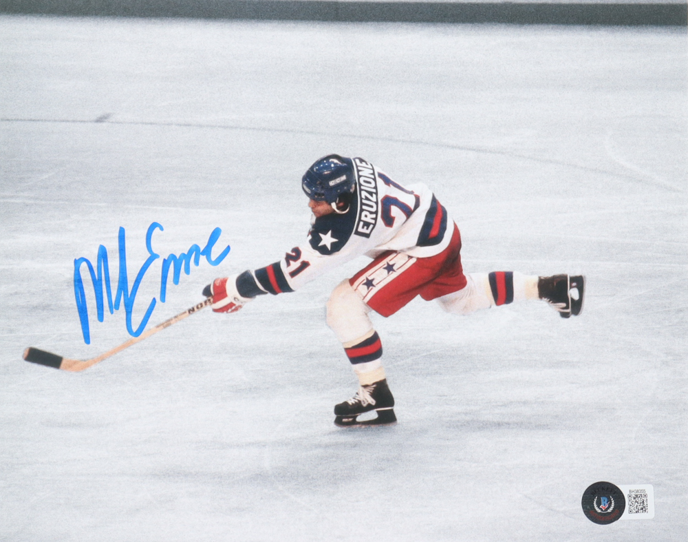 Mike Eruzione Signed Team USA 8x10 Photo (Beckett) at PristineAuction.com Mike Eruzione Signed Team USA 8x10 Photo (Beckett) at PristineAuction.com