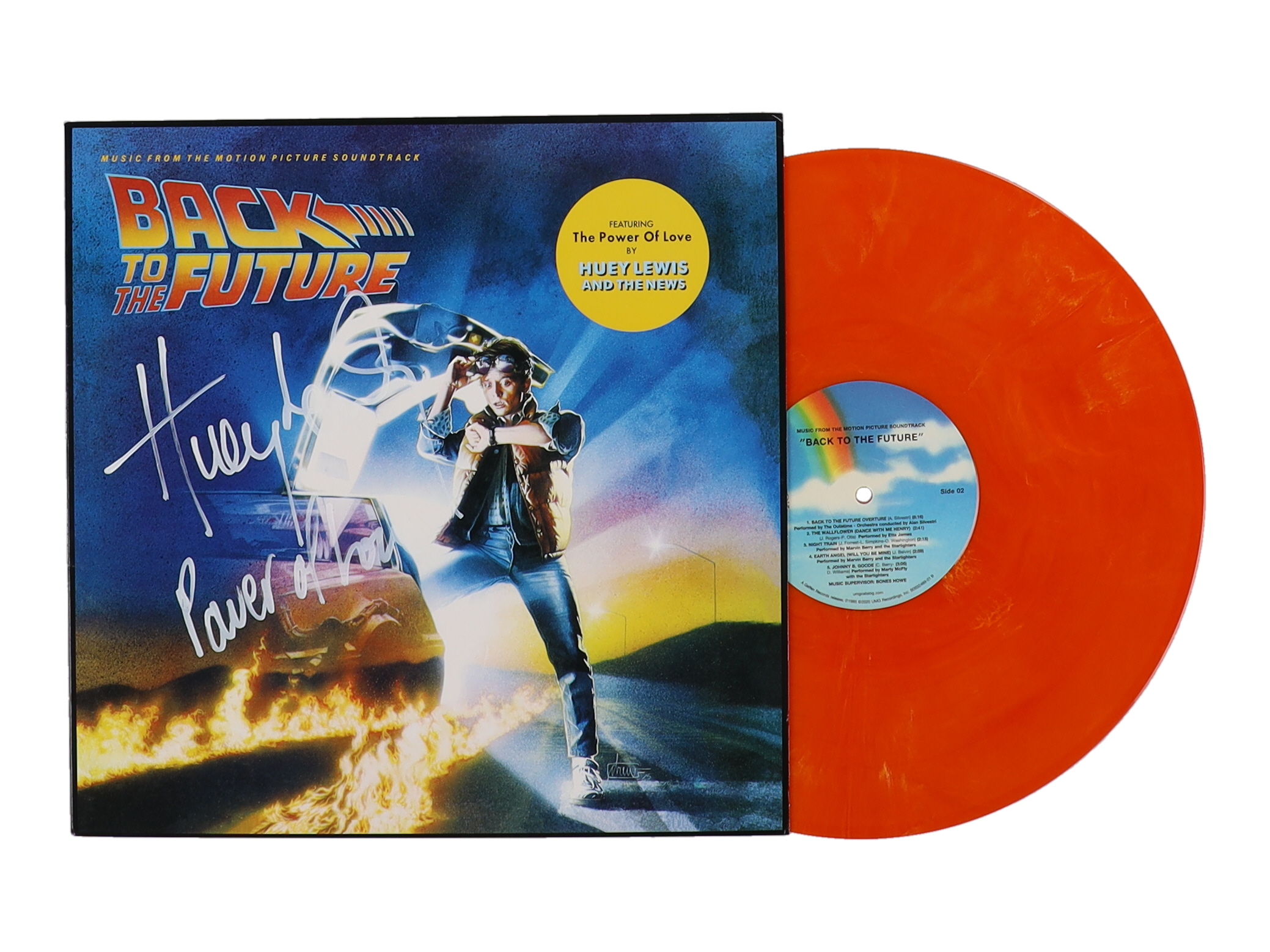 Huey Lewis Signed "Back to the Future" Vinyl Record Album Cover Inscribed "Power of Love" (JSA) at PristineAuction.com Huey Lewis Signed "Back to the Future" Vinyl Record Album Cover Inscribed "Power of Love" (JSA) at PristineAuction.com