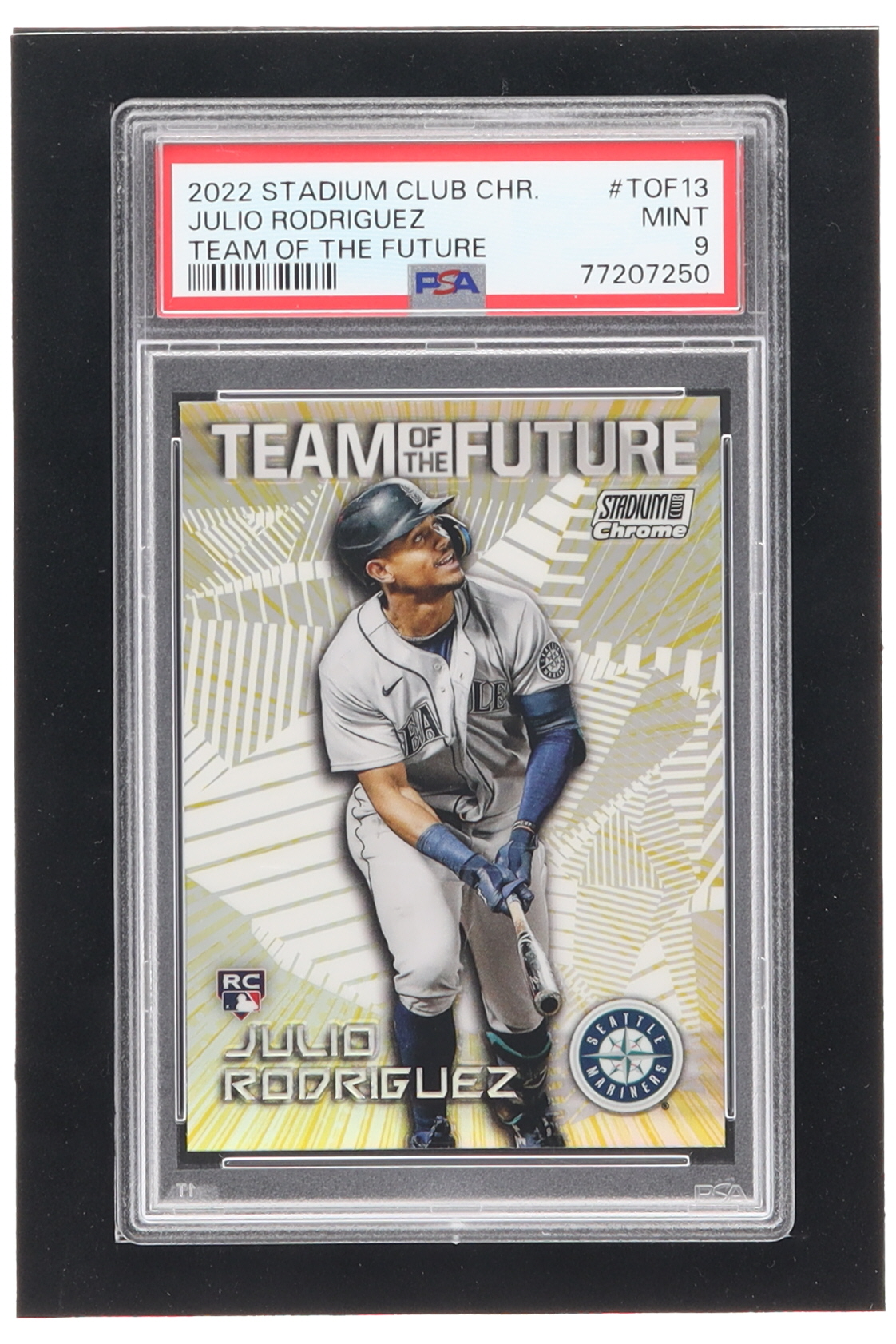 Julio Rodriguez 2022 Stadium Club Chrome Team of the Future #TOF13 RC (PSA 9) at PristineAuction.com Julio Rodriguez 2022 Stadium Club Chrome Team of the Future #TOF13 RC (PSA 9) at PristineAuction.com
