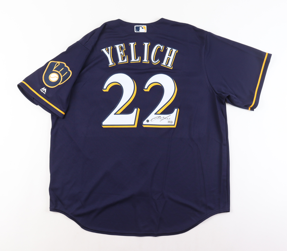 Christian Yelich Signed Brewers Majestic Jersey (Steiner & MLB) at PristineAuction.com Christian Yelich Signed Brewers Majestic Jersey (Steiner & MLB) at PristineAuction.com