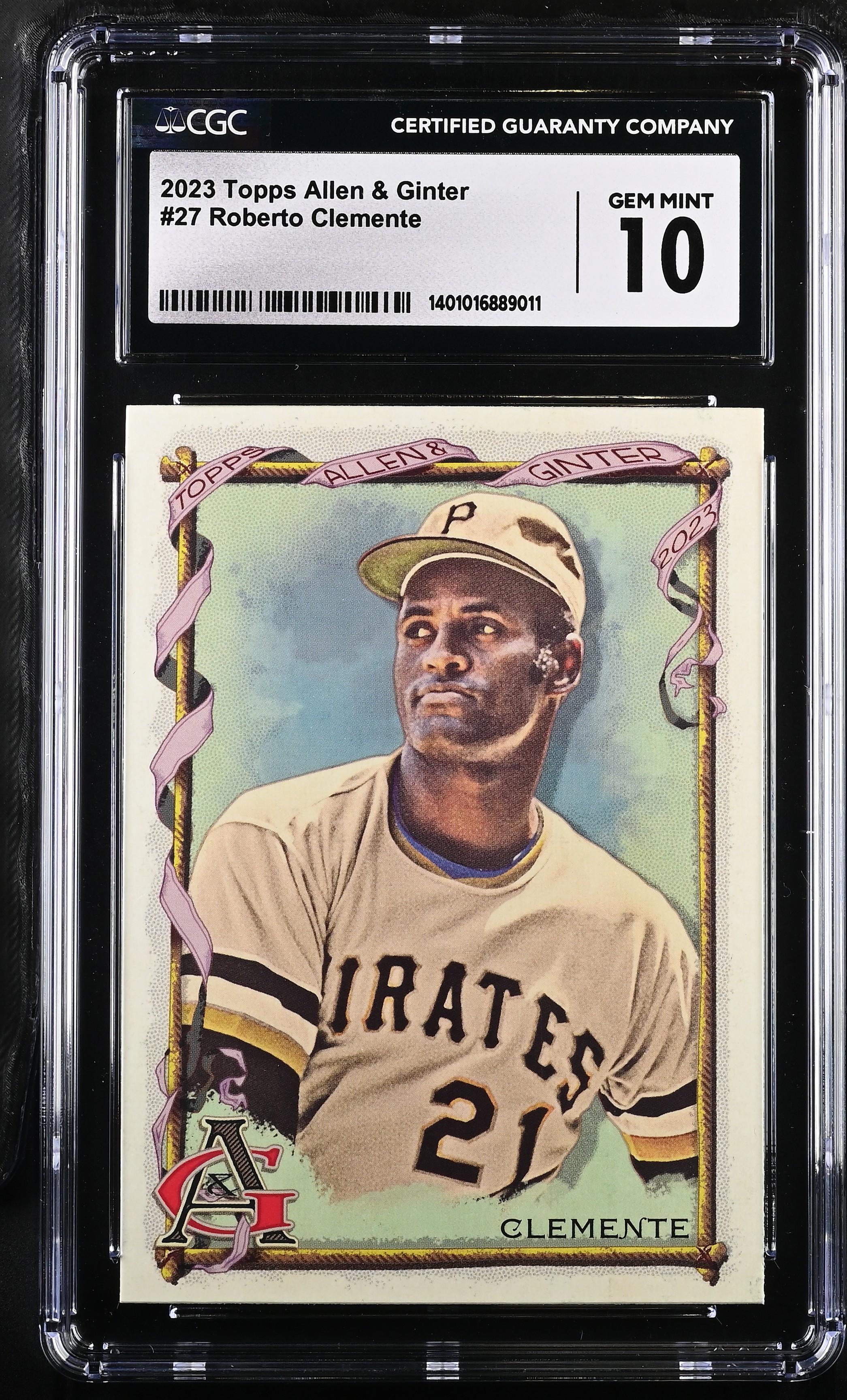 Roberto Clemente 2023 Topps Allen and Ginter #27 (CGC 10) at PristineAuction.com Roberto Clemente 2023 Topps Allen and Ginter #27 (CGC 10) at PristineAuction.com