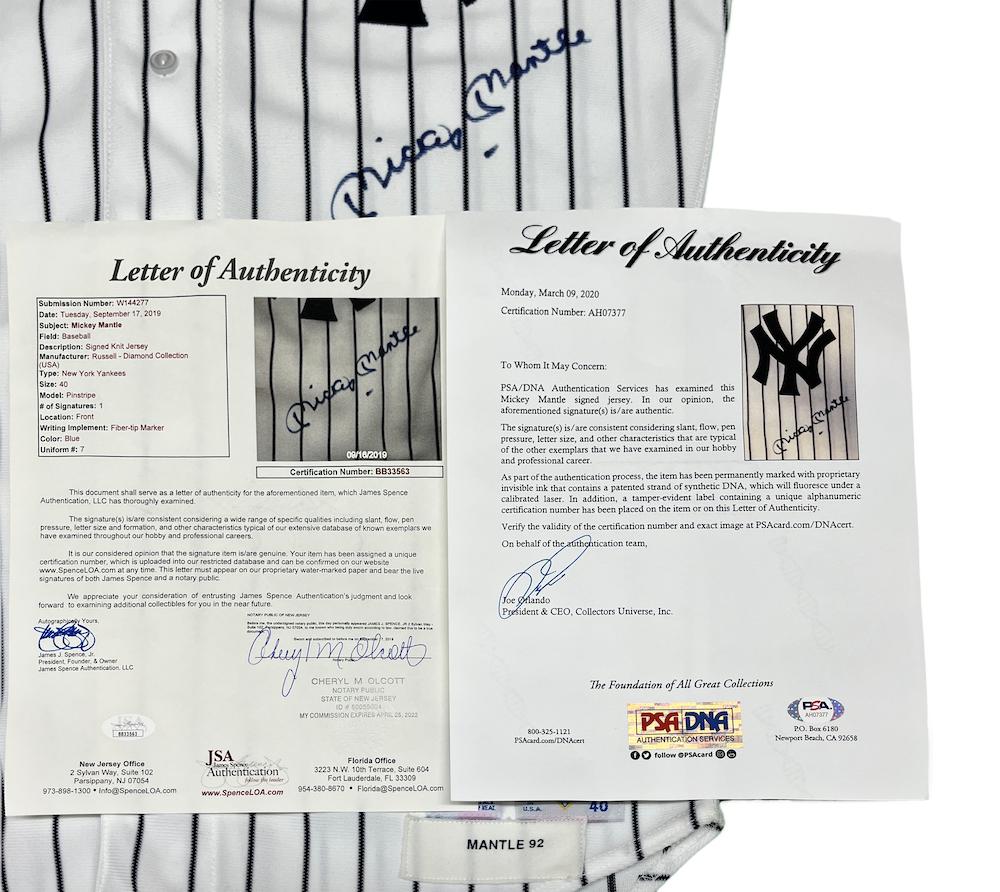 Mickey Mantle Signed Yankees Jersey (JSA & PSA) at PristineAuction.com Mickey Mantle Signed Yankees Jersey (JSA & PSA) at PristineAuction.com