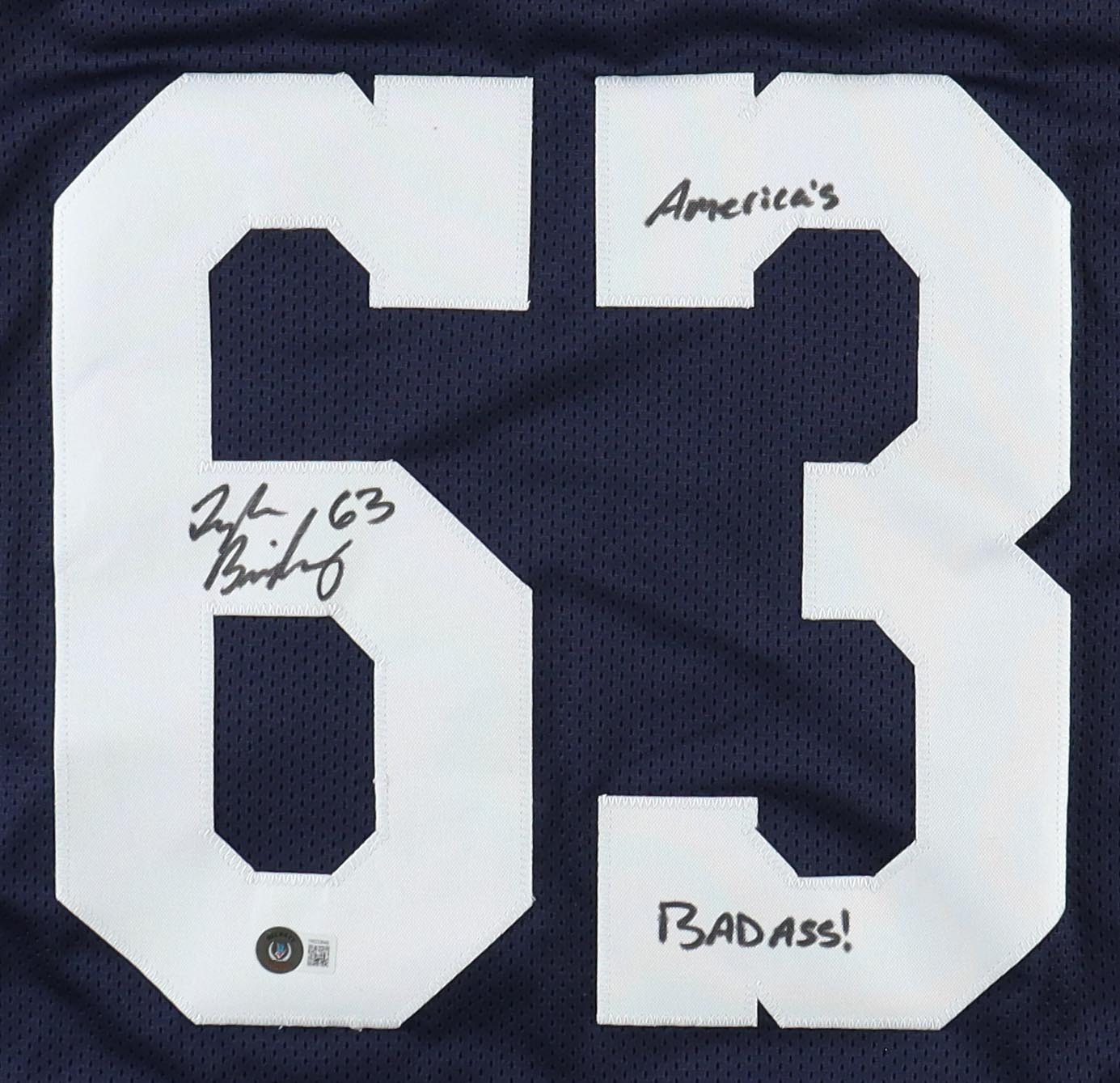 Tyler Biadasz Signed Jersey Inscribed "America's Bada**!" (Beckett) at PristineAuction.com Tyler Biadasz Signed Jersey Inscribed "America's Bada**!" (Beckett) at PristineAuction.com