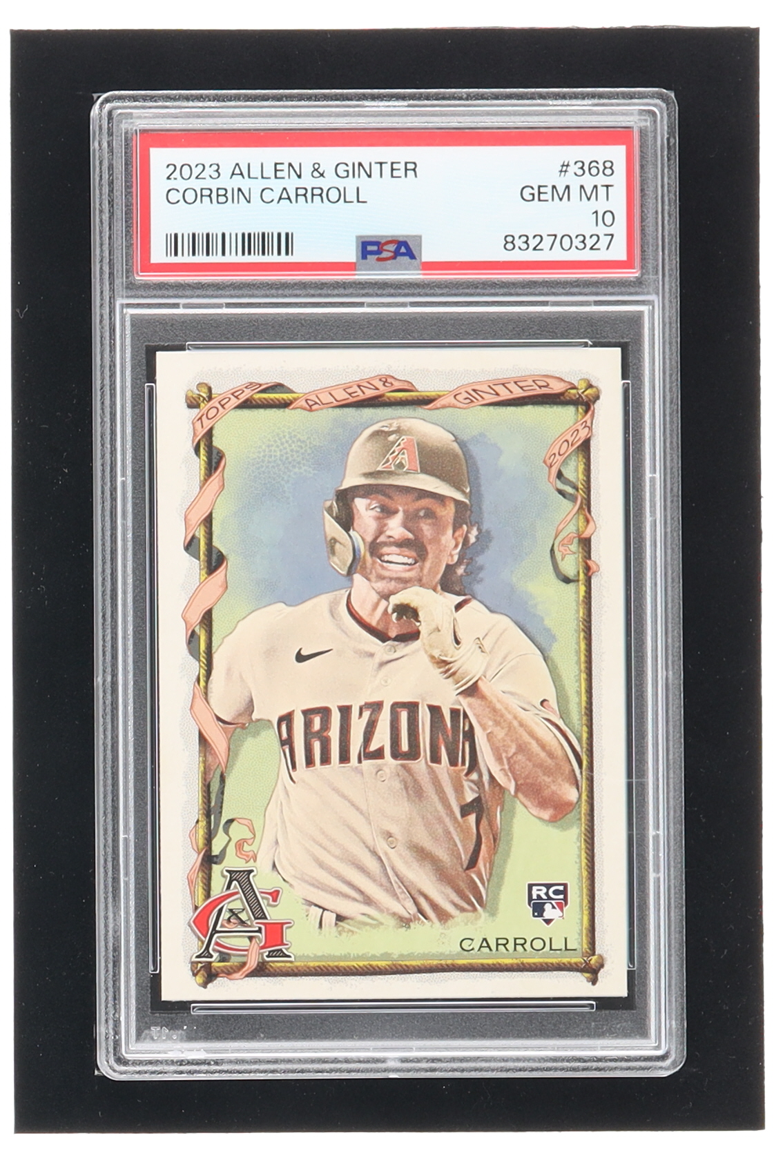 Corbin Carroll 2023 Topps Allen and Ginter #368 SP RC (PSA 10) at PristineAuction.com Corbin Carroll 2023 Topps Allen and Ginter #368 SP RC (PSA 10) at PristineAuction.com