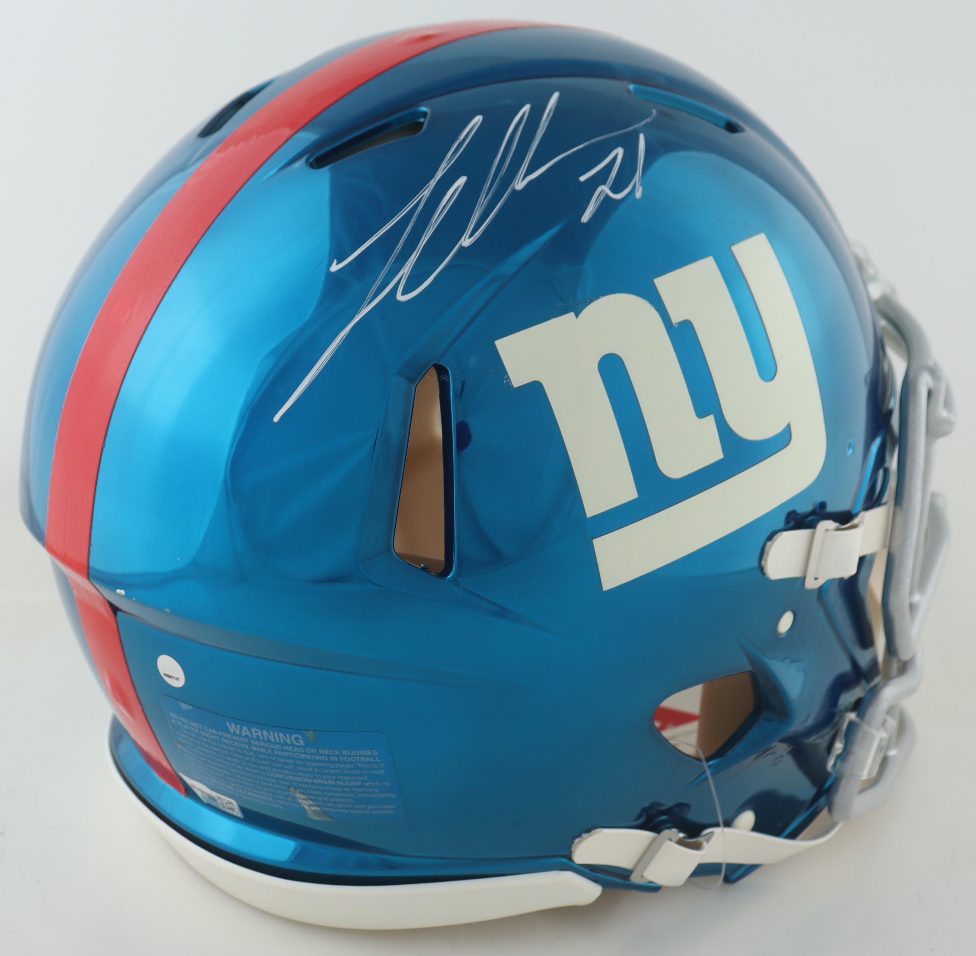 Landon Collins Signed Giants Full-Size Authentic Chrome Speed Helmet (Fanatics & Steiner) at PristineAuction.com Landon Collins Signed Giants Full-Size Authentic Chrome Speed Helmet (Fanatics & Steiner) at PristineAuction.com