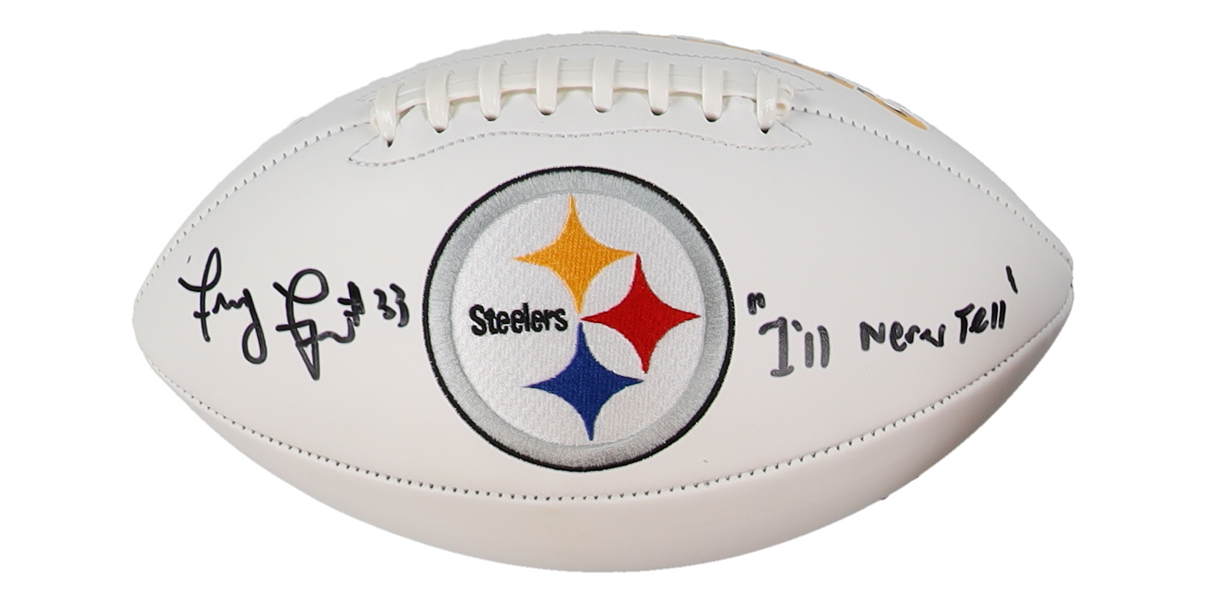 John Fuqua Signed Steelers Logo Football Inscribed "I'll Never Tell" (TSE) at PristineAuction.com John Fuqua Signed Steelers Logo Football Inscribed "I'll Never Tell" (TSE) at PristineAuction.com
