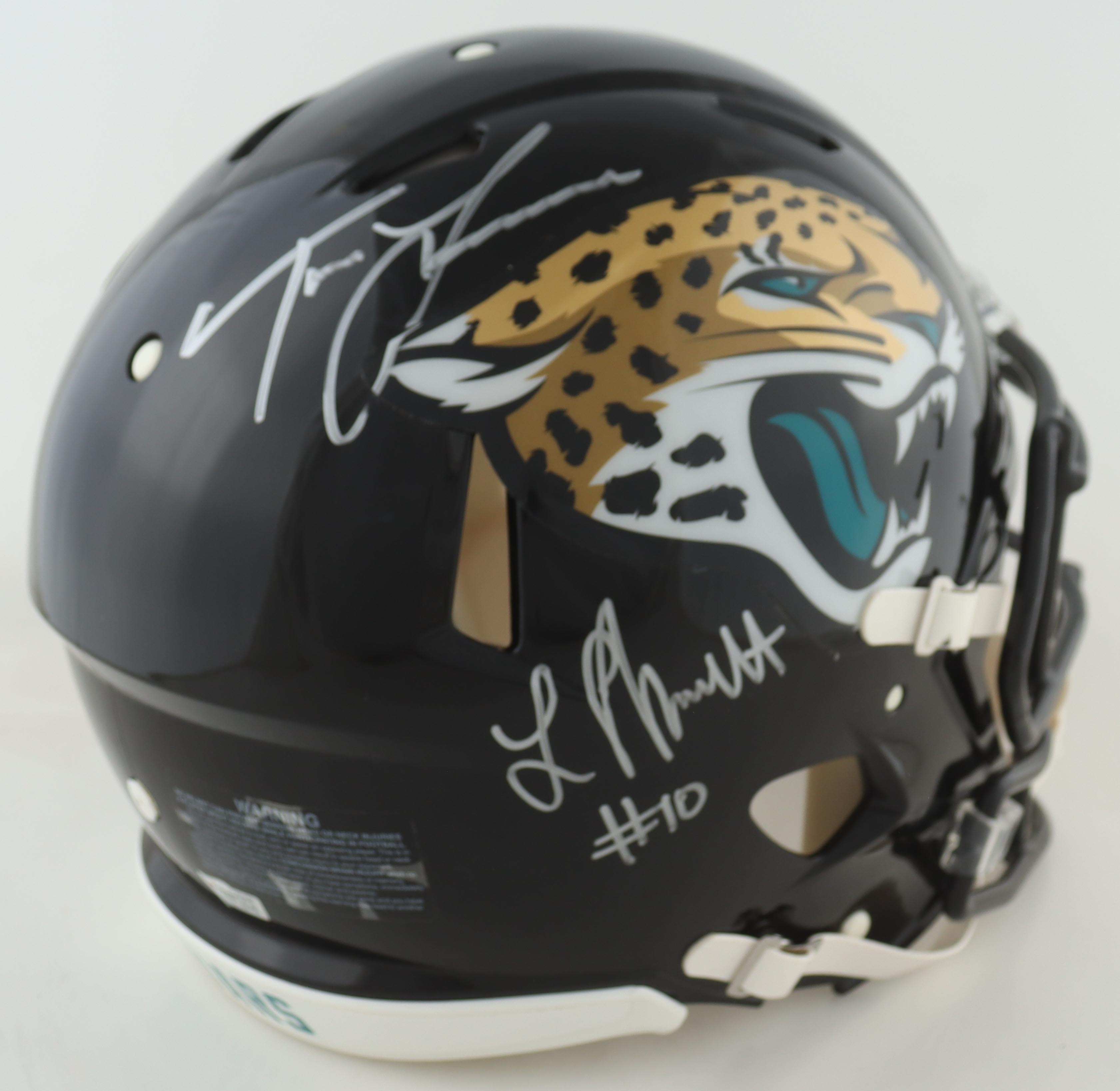 Trevor Lawrence & Laviska Shenault Signed Jaguars Full-Size Authentic On-Field Speed Helmet (Fanatics) at PristineAuction.com Trevor Lawrence & Laviska Shenault Signed Jaguars Full-Size Authentic On-Field Speed Helmet (Fanatics) at PristineAuction.com