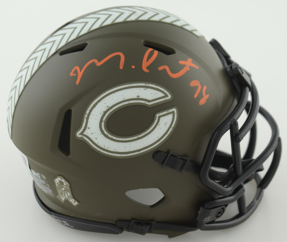 Montez Sweat Signed Bears Salute To Service Alternate Speed Mini Helmet ...