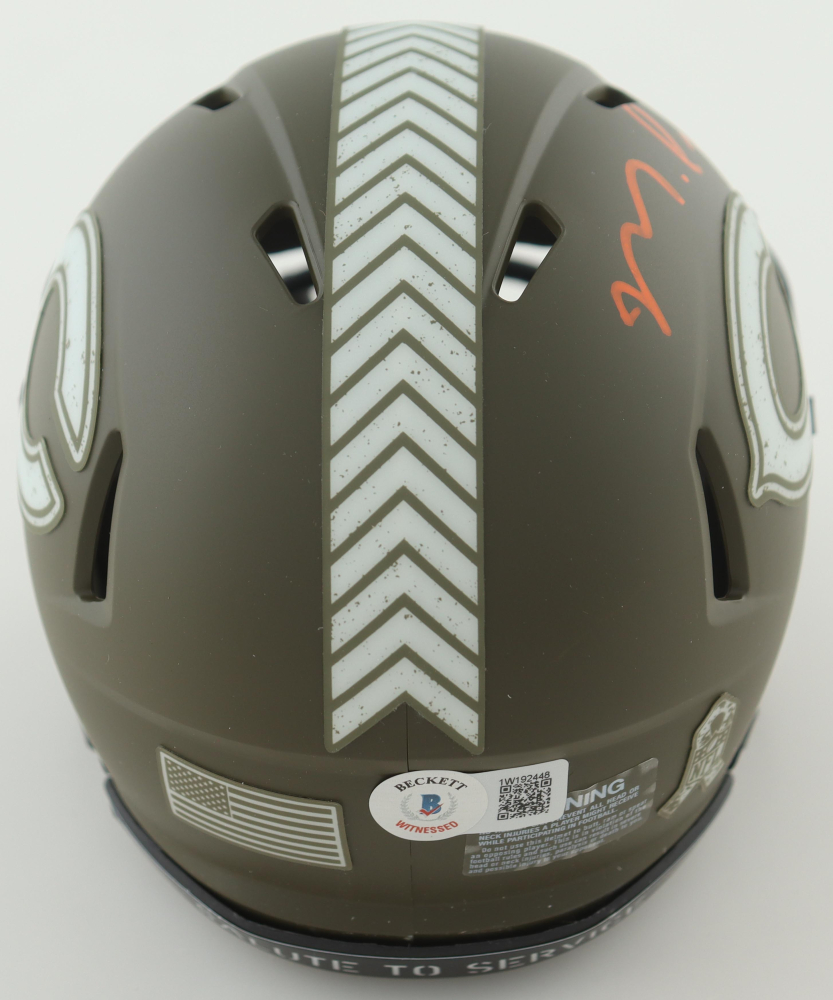 Montez Sweat Signed Bears Salute To Service Alternate Speed Mini Helmet ...