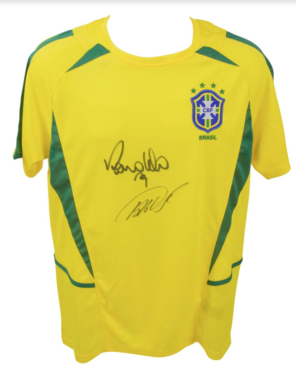 Ronaldo & Kaka Signed Brazil Jersey (Beckett) at PristineAuction.com Ronaldo & Kaka Signed Brazil Jersey (Beckett) at PristineAuction.com