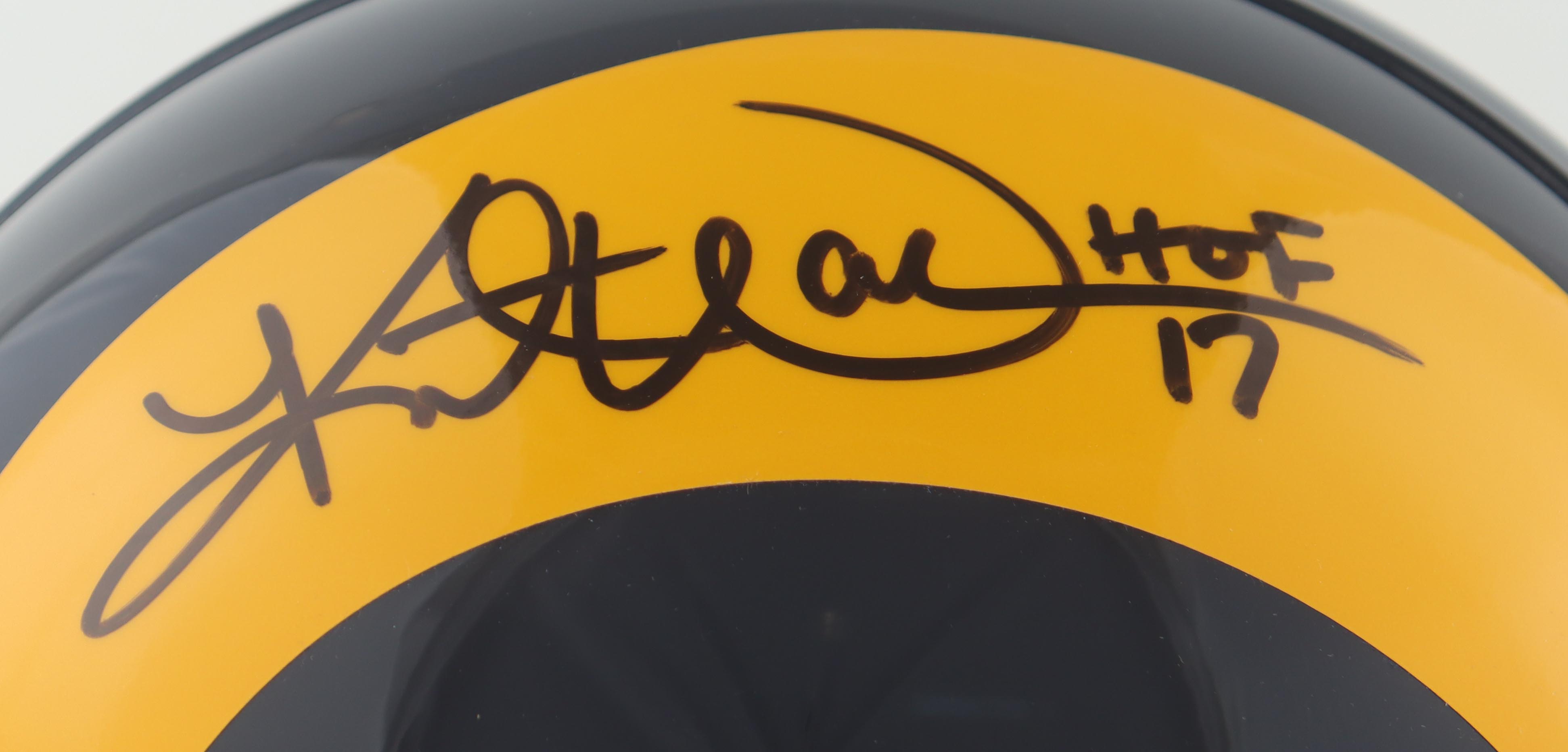 Kurt Warner Signed Rams Full-Size Authentic On-Field Speed Helmet Inscribed "HOF 17" (Fanatics) at PristineAuction.com Kurt Warner Signed Rams Full-Size Authentic On-Field Speed Helmet Inscribed "HOF 17" (Fanatics) at PristineAuction.com