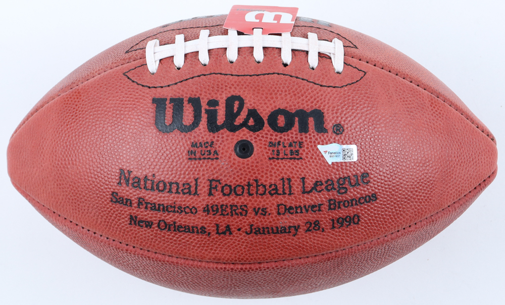 Joe Montana Signed Super Bowl XIX Logo Football Inscribed "SB XIX MVP" (Fanatics) at PristineAuction.com Joe Montana Signed Super Bowl XIX Logo Football Inscribed "SB XIX MVP" (Fanatics) at PristineAuction.com