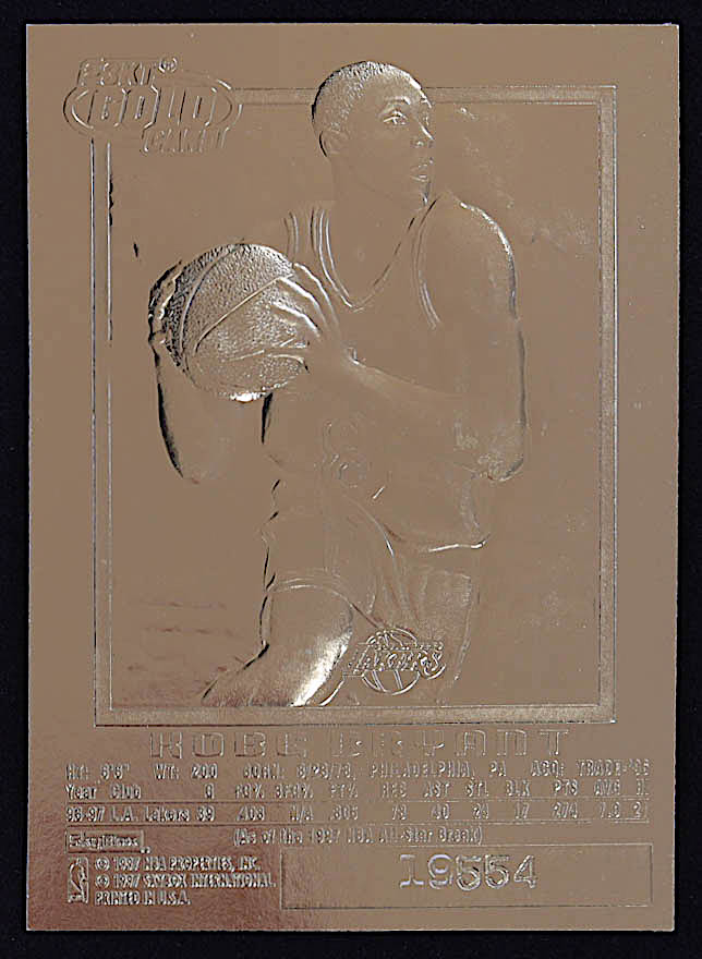 Kobe Bryant 1996-97 Skybox EX-2000 Purple Signature 23Kt Gold RC at PristineAuction.com Kobe Bryant 1996-97 Skybox EX-2000 Purple Signature 23Kt Gold RC at PristineAuction.com