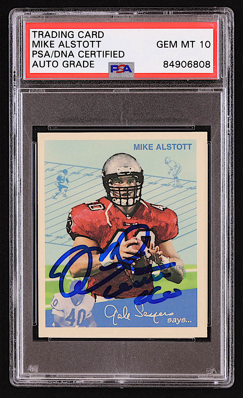 Mike Alstott Signed 1997 Fleer Goudey II #147 (PSA | Auto Grade 10) at PristineAuction.com Mike Alstott Signed 1997 Fleer Goudey II #147 (PSA | Auto Grade 10) at PristineAuction.com