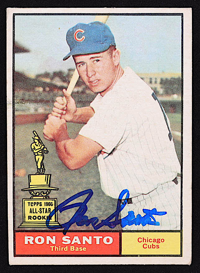 Ron Santo Signed 1961 Topps #35 RC (PSA) at PristineAuction.com Ron Santo Signed 1961 Topps #35 RC (PSA) at PristineAuction.com