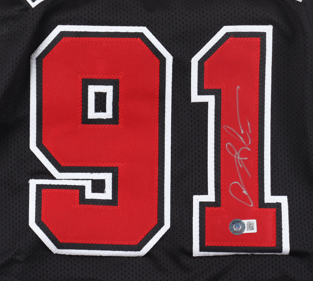 Dennis Rodman Signed Jersey (Beckett) at PristineAuction.com Dennis Rodman Signed Jersey (Beckett) at PristineAuction.com