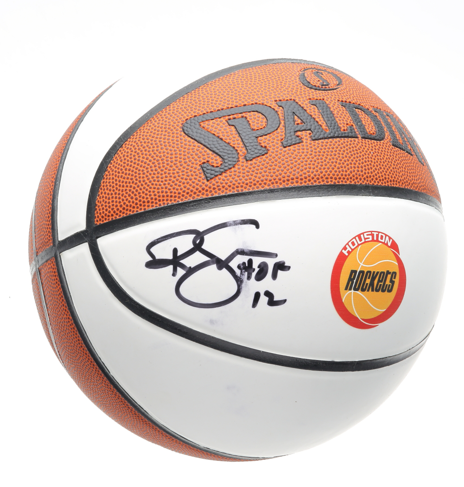 Ralph Sampson Signed Rockets Logo Basketball Inscribed