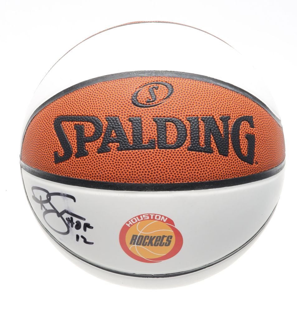Ralph Sampson Signed Rockets Logo Basketball Inscribed
