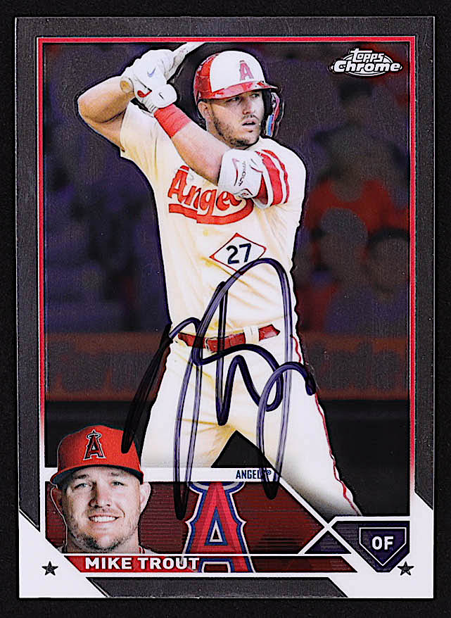 Mike Trout Signed 2023 Topps Chrome #27 (PSA) at PristineAuction.com Mike Trout Signed 2023 Topps Chrome #27 (PSA) at PristineAuction.com