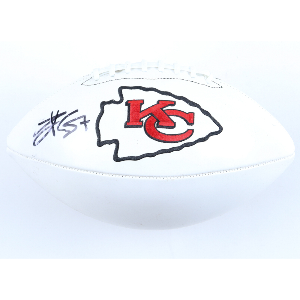 Travis Kelce Signed Chiefs Logo Football (Fanatics) | Pristine Auction