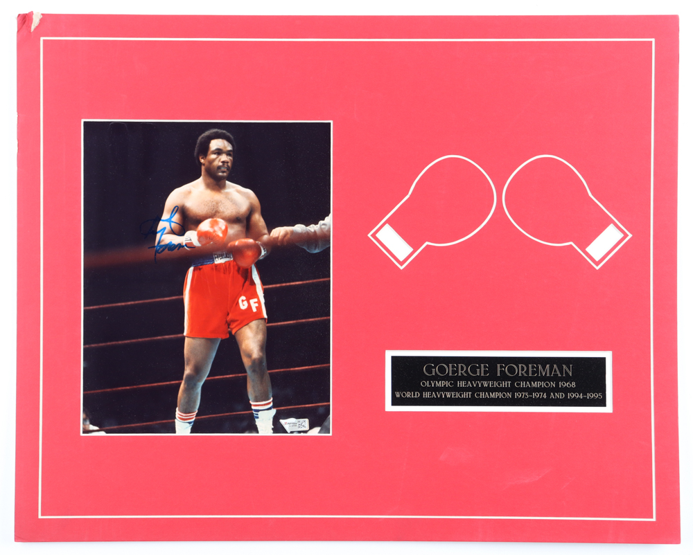 George Foreman Signed Custom Matted Photo Display (Fanatics) at PristineAuction.com George Foreman Signed Custom Matted Photo Display (Fanatics) at PristineAuction.com