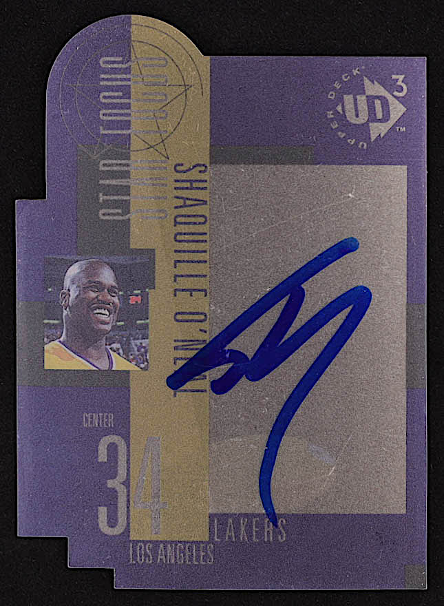 Shaquille O'Neal Signed 1996-97 UD3 #34 (JSA) at PristineAuction.com Shaquille O'Neal Signed 1996-97 UD3 #34 (JSA) at PristineAuction.com