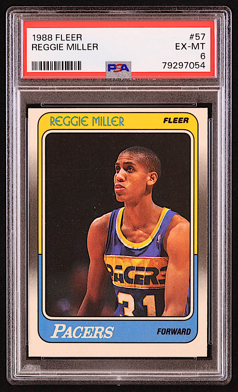 Reggie Miller 1988-89 Fleer #57 RC (PSA 6) at PristineAuction.com Reggie Miller 1988-89 Fleer #57 RC (PSA 6) at PristineAuction.com