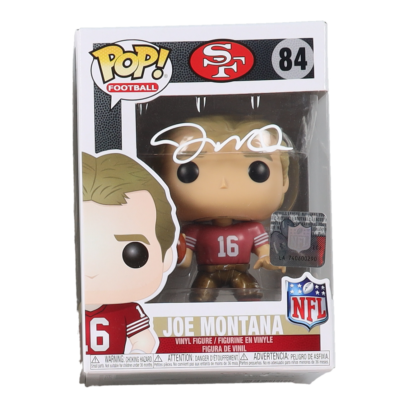 Joe Montana Signed 49ers #84 Funko Pop! Vinyl Figure (JSA) at PristineAuction.com Joe Montana Signed 49ers #84 Funko Pop! Vinyl Figure (JSA) at PristineAuction.com