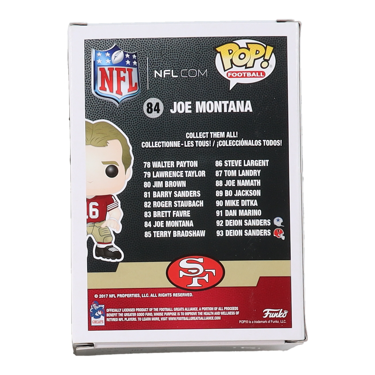 Joe Montana Signed 49ers #84 Funko Pop! Vinyl Figure (JSA) at PristineAuction.com Joe Montana Signed 49ers #84 Funko Pop! Vinyl Figure (JSA) at PristineAuction.com