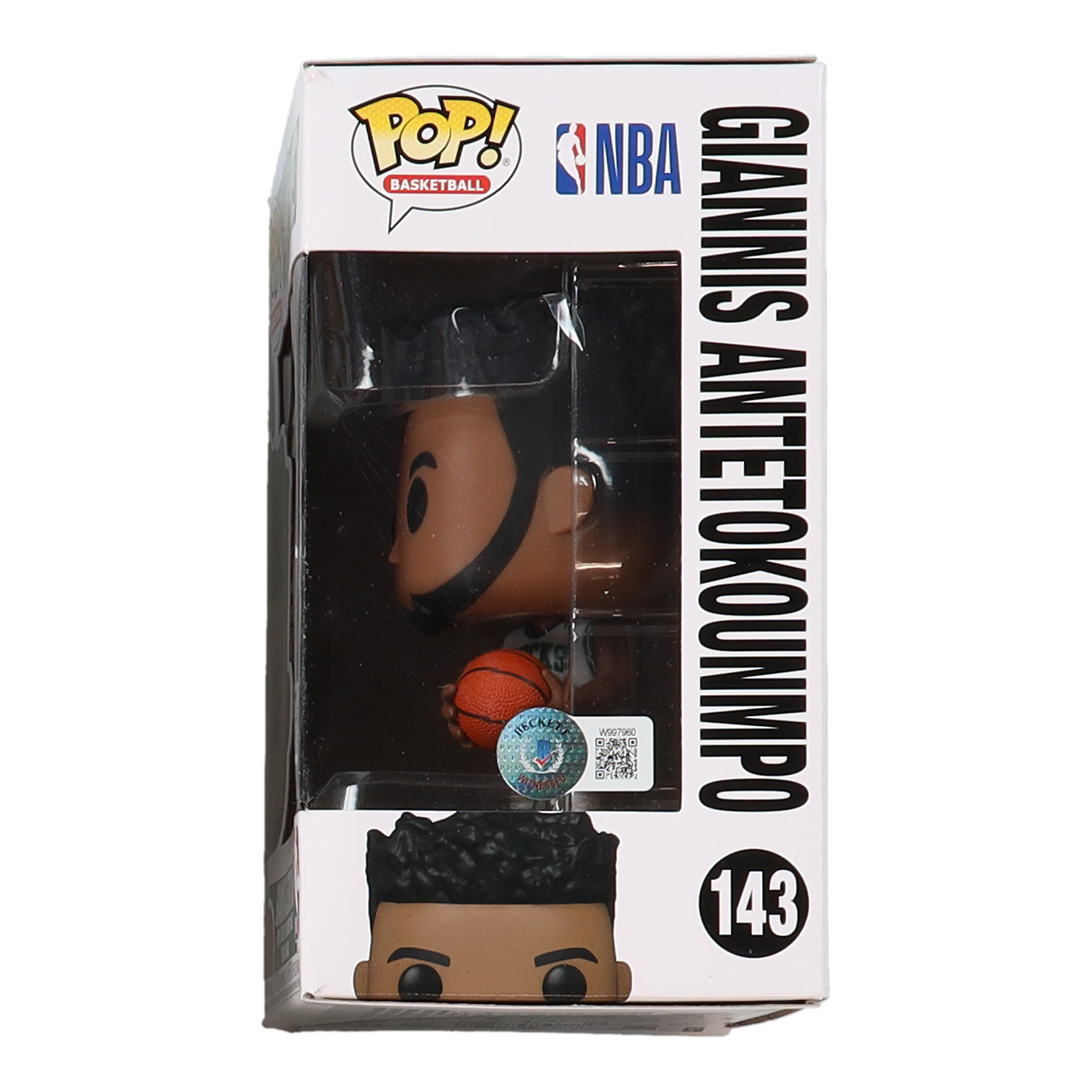 Giannis Antetokounmpo Signed Bucks #143 Funko Pop! Vinyl Figure (Beckett) at PristineAuction.com Giannis Antetokounmpo Signed Bucks #143 Funko Pop! Vinyl Figure (Beckett) at PristineAuction.com