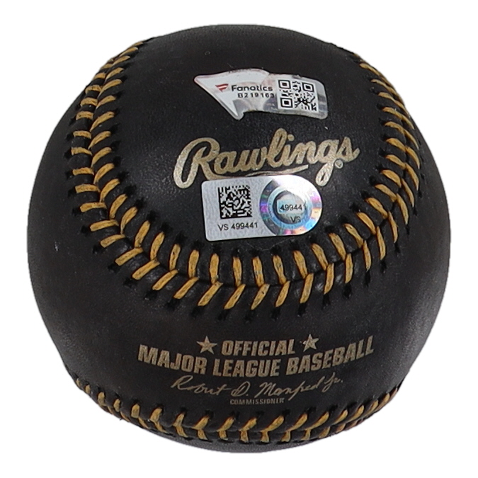 Christian Yelich Signed OML Black Leather Baseball (MLB & Fanatics) at PristineAuction.com Christian Yelich Signed OML Black Leather Baseball (MLB & Fanatics) at PristineAuction.com