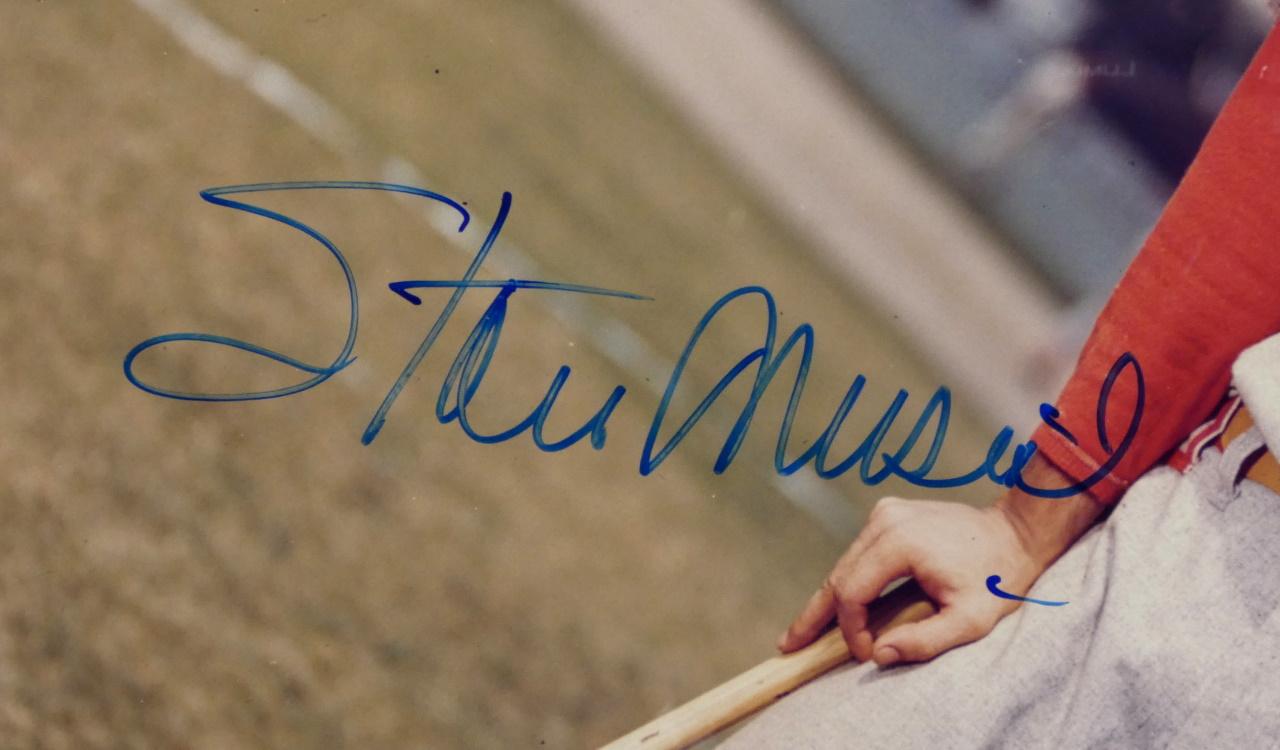 Stan Musial Signed Cardinals Custom Framed Photo Display (PSA) at PristineAuction.com Stan Musial Signed Cardinals Custom Framed Photo Display (PSA) at PristineAuction.com