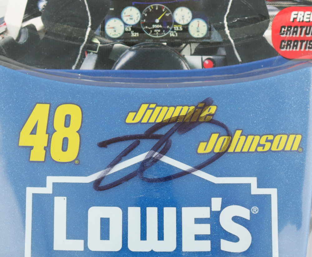 Jimmie Johnson Signed 2017 NASCAR #48 Lowe's Nascar Authentics Chevy SS - 1:64 Die-Cast Car (PSA) at PristineAuction.com Jimmie Johnson Signed 2017 NASCAR #48 Lowe's Nascar Authentics Chevy SS - 1:64 Die-Cast Car (PSA) at PristineAuction.com