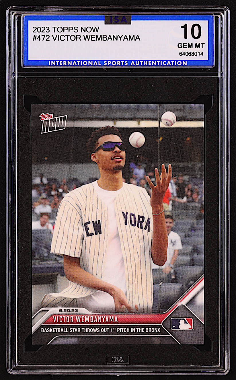 Victor Wembanyama 2023 Topps Now #472 RC (ISA 10) at PristineAuction.com Victor Wembanyama 2023 Topps Now #472 RC (ISA 10) at PristineAuction.com