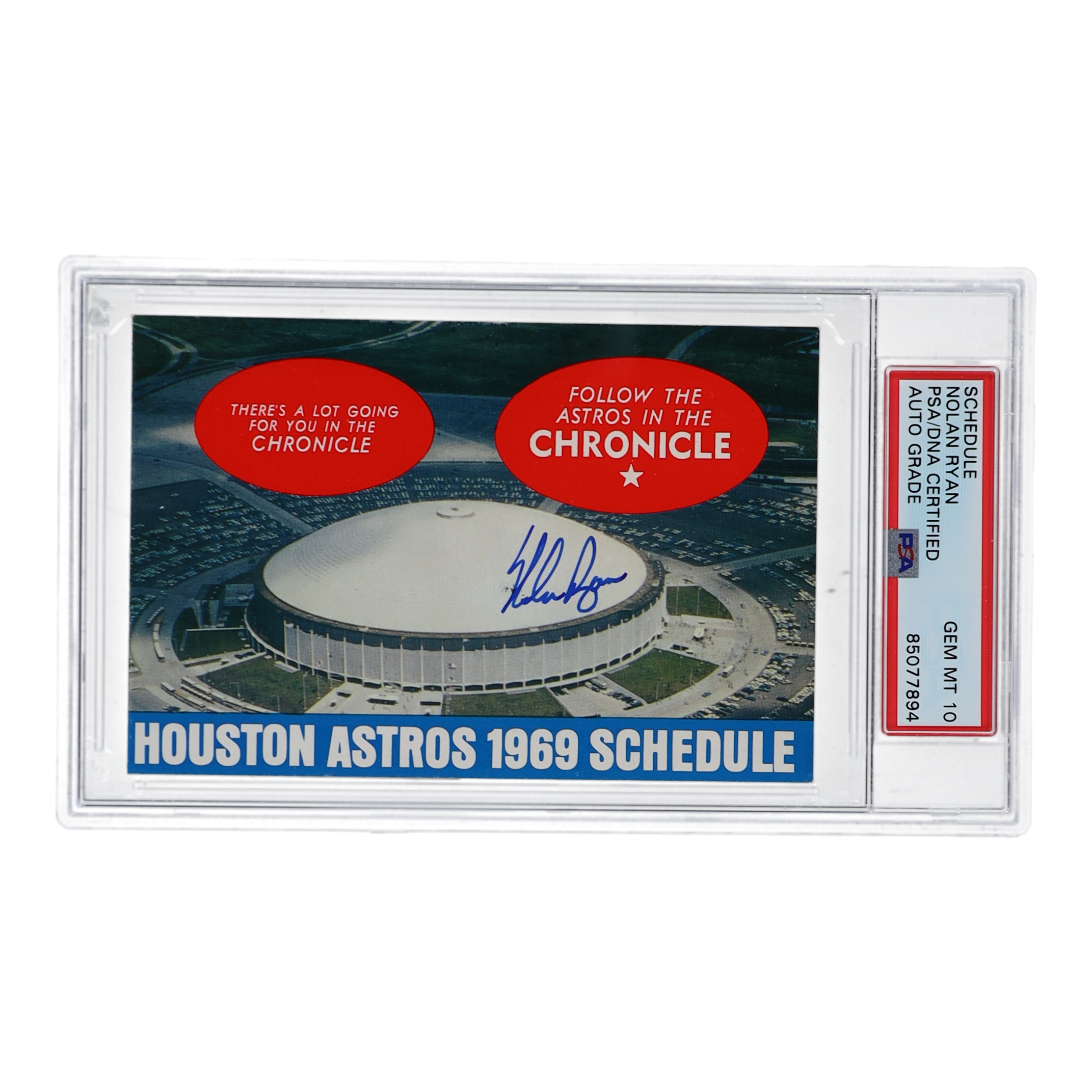 Nolan Ryan Signed 1969 Astros Astrodome Schedule (PSA | Autograph Grade 10) at PristineAuction.com Nolan Ryan Signed 1969 Astros Astrodome Schedule (PSA | Autograph Grade 10) at PristineAuction.com