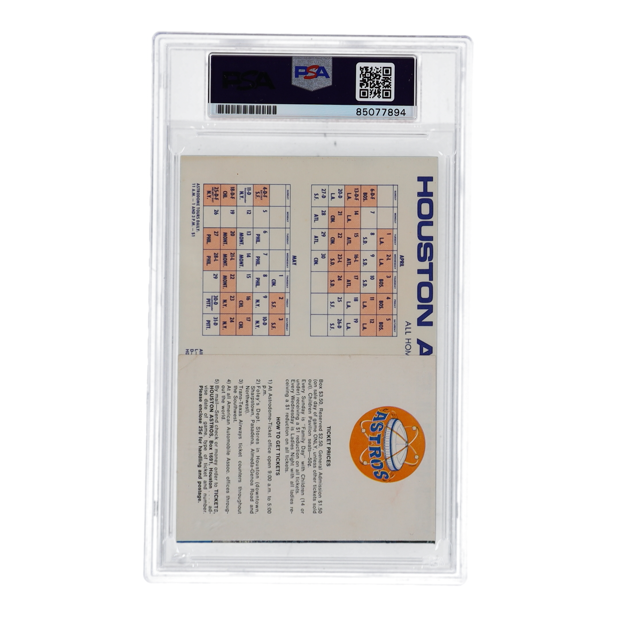 Nolan Ryan Signed 1969 Astros Astrodome Schedule (PSA | Autograph Grade 10) at PristineAuction.com Nolan Ryan Signed 1969 Astros Astrodome Schedule (PSA | Autograph Grade 10) at PristineAuction.com