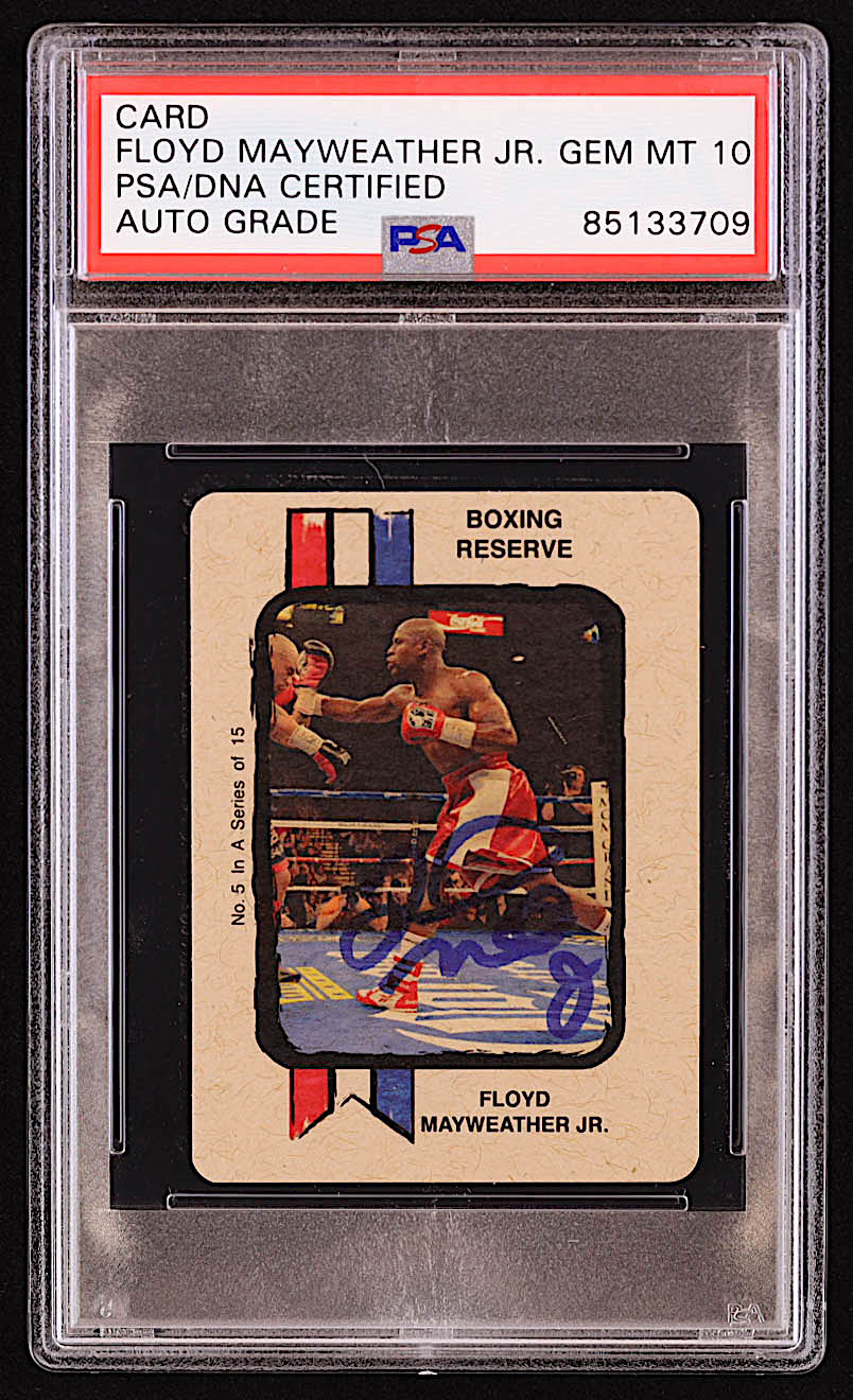 Floyd Mayweather Jr. Signed Custom Trading Card (PSA | Autograph Graded PSA 10) at PristineAuction.com Floyd Mayweather Jr. Signed Custom Trading Card (PSA | Autograph Graded PSA 10) at PristineAuction.com