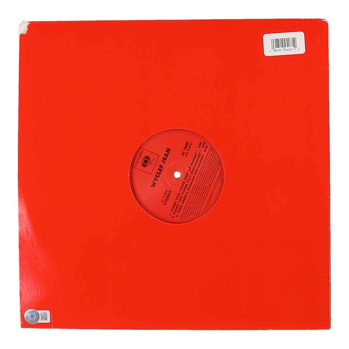 Wyclef Jean Signed "Thug Angel" Vinyl Record Album Cover (Beckett) at PristineAuction.com Wyclef Jean Signed "Thug Angel" Vinyl Record Album Cover (Beckett) at PristineAuction.com