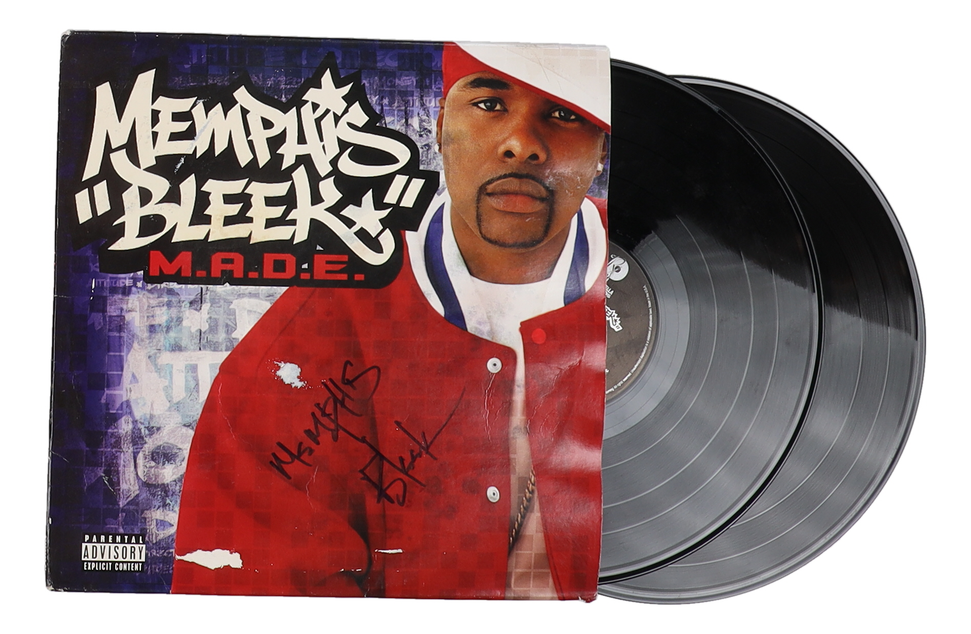 Memphis Bleek Signed "M.A.D.E" Vinyl Record Album Cover (Beckett
