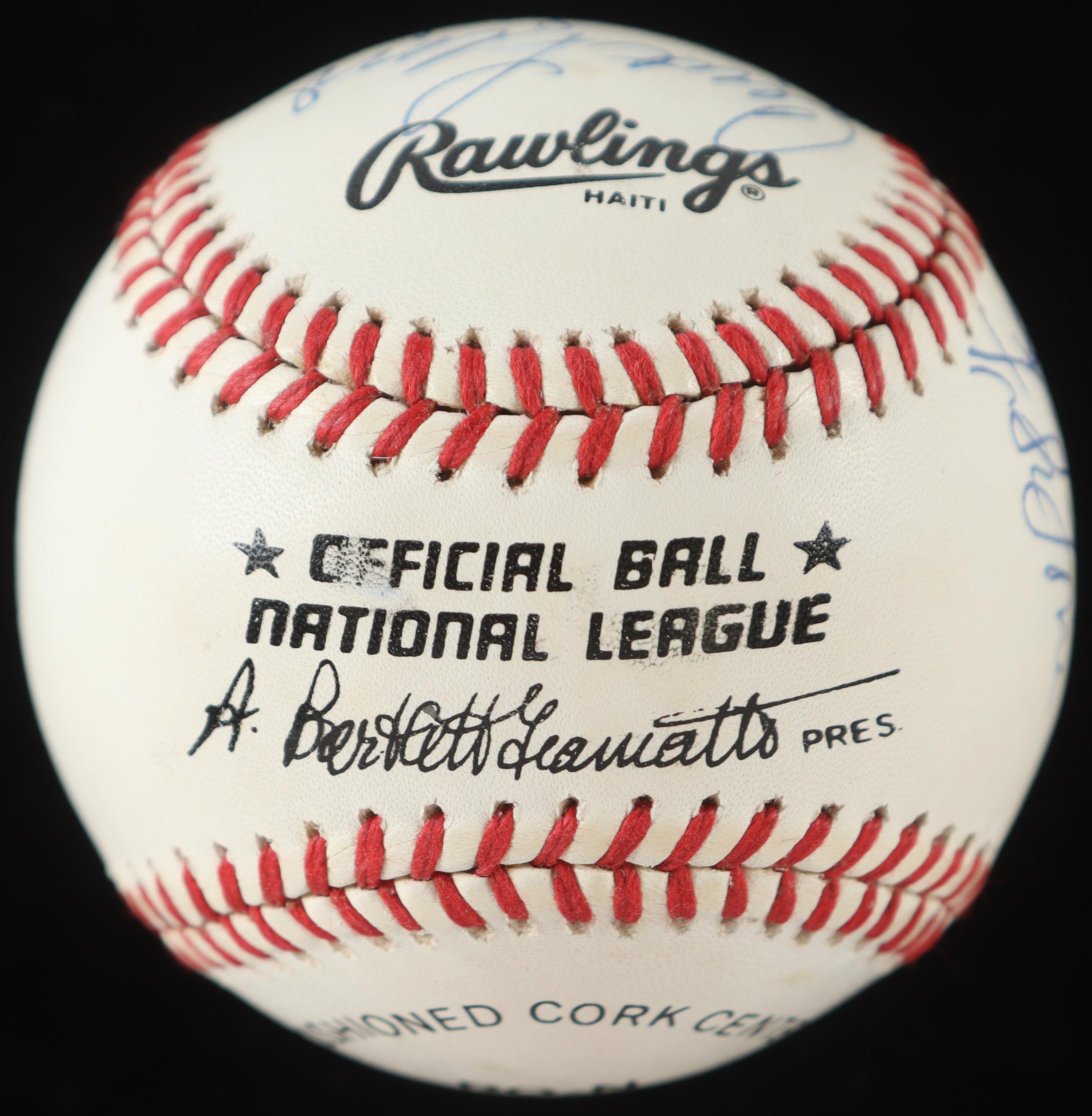 1960's & 1970's Baseball Stars (16) Signed ONL Baseball Including Steve Rogers, Curt Flood, Jerry Koosman & Del Crandall Bobby Bonds, Warren Spahn , Ron Santo and Joe Torre(PSA) at PristineAuction.com 1960's & 1970's Baseball Stars (16) Signed ONL Baseball Including Steve Rogers, Curt Flood, Jerry Koosman & Del Crandall Bobby Bonds, Warren Spahn , Ron Santo and Joe Torre(PSA) at PristineAuction.com