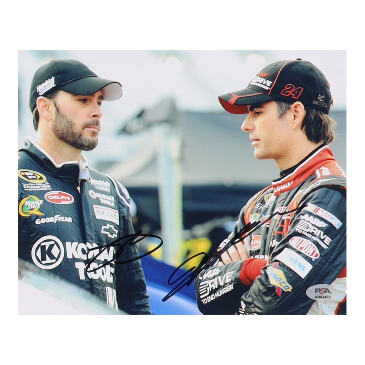 Jimmie Johnson & Jeff Gordon Signed NASCAR 8x10 Photo (Beckett ...